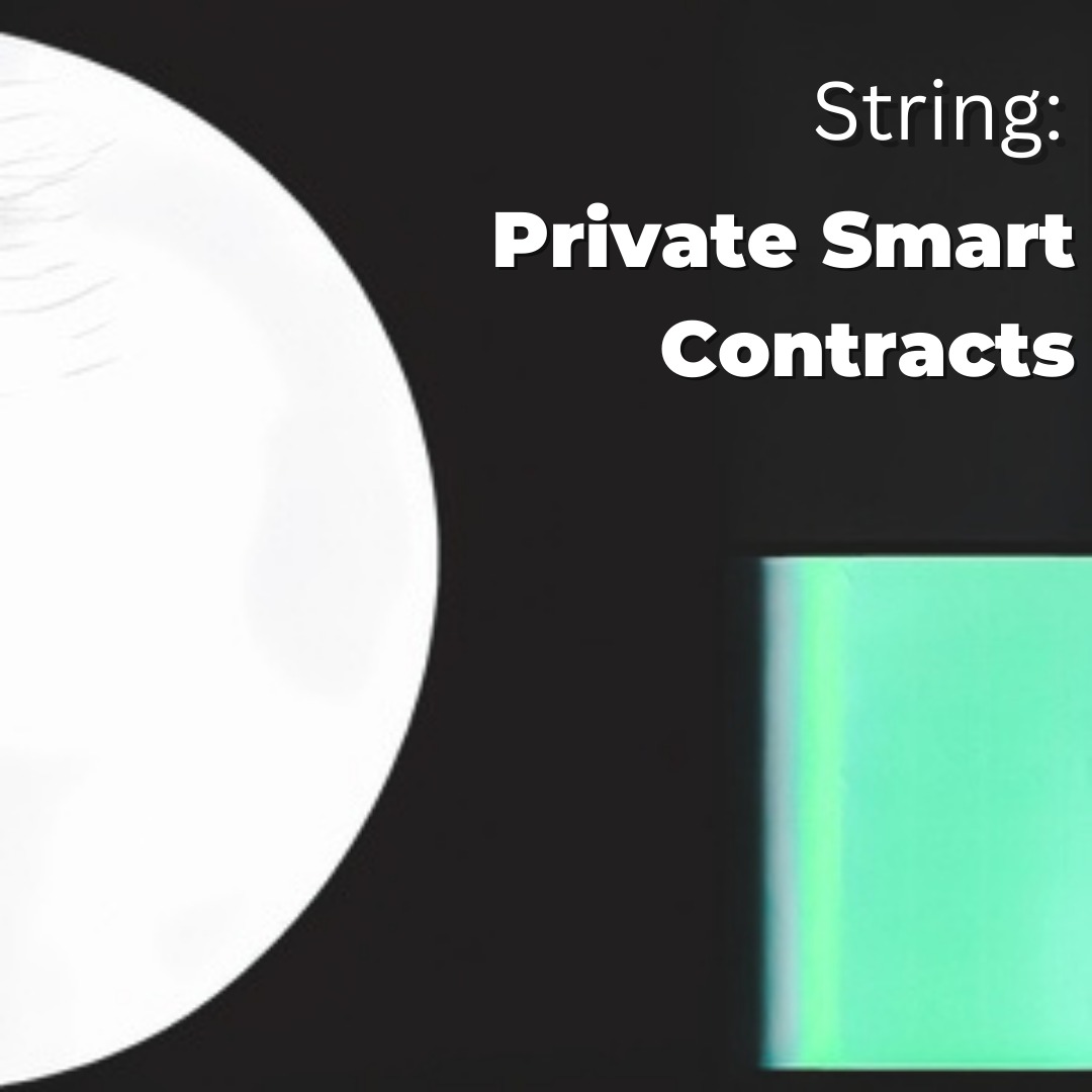 String_Net's tweet photo. Smart contracts made for enterprise!
String allows you to share privileged data on the Blockchain in a secure, private environment
#web3 #string #blockchain #stringblockchain #crypto #cryptocurrency #solidityplus #solidity #layer1 #forthebestofus https://t.co/CxsNZrO6Yq