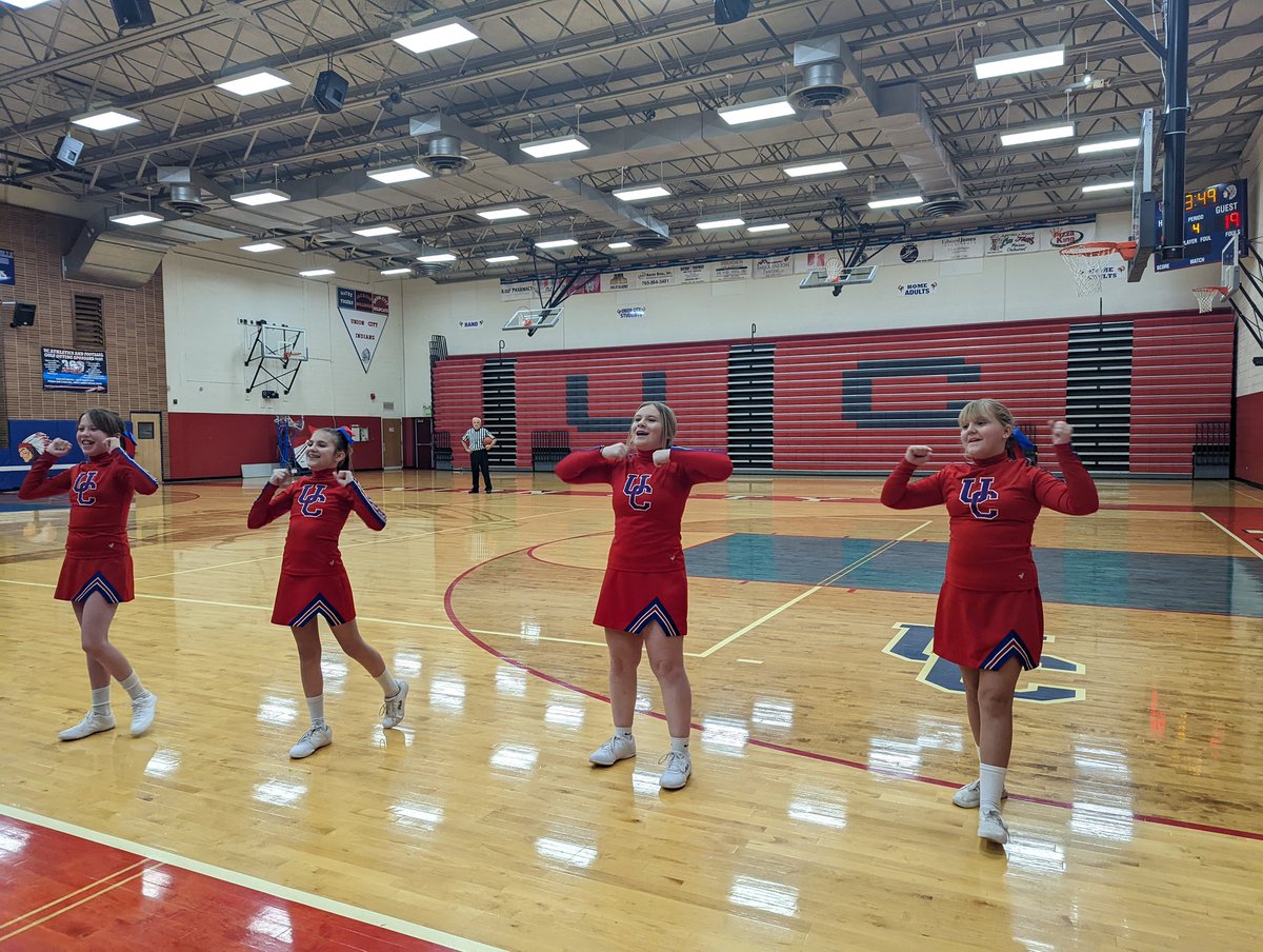 UC_Athletics's tweet photo. JH cheerleaders working hard at the boys game against Randolph Southern. https://t.co/EL78awByfX