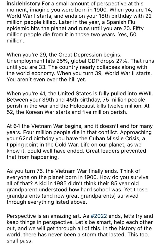 This is going around...pretty insane perspective...