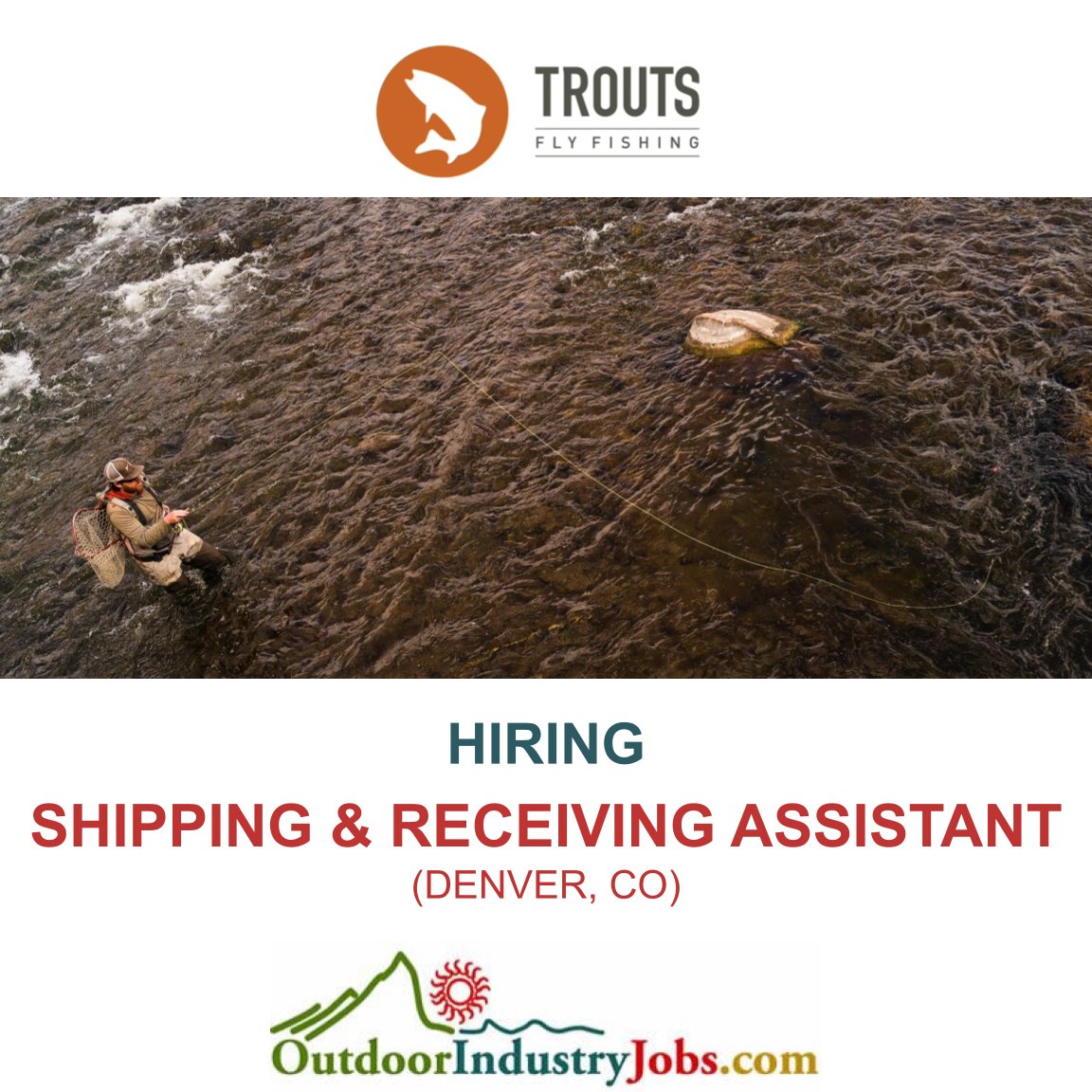 Apply Here: outdoorindustryjobs.com/JobDetail/GetJ…

#outdoorindustryjobs #troutsflyfishing #flyfishingcolorado #flyfishcolorado #coloradoflyfishing #flyfishaddict #flyfishingaddict #flyfishingaddiction #denverflyfishing #fishcolorado #hiring #hiringnow
@TroutsCO