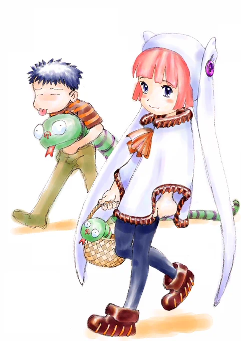 旧ペインターの年賀状シリーズ?2001年用。 