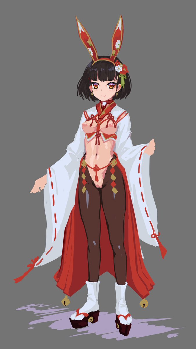 逆バニー巫女装束 