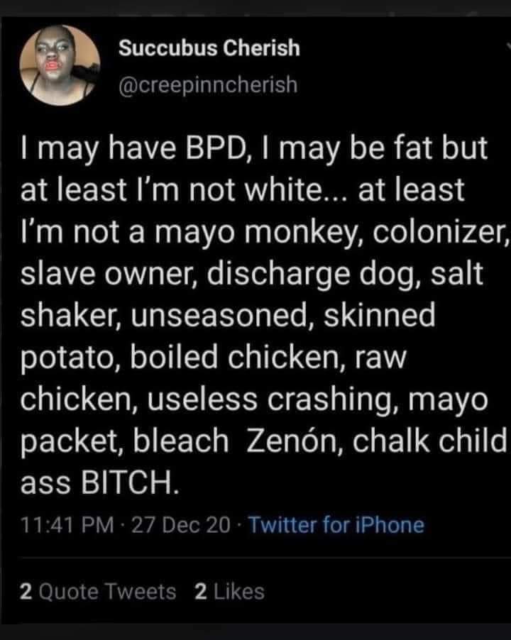 Everyone say hi to Cherish! She deleted the tweet but she’s still a disgusting racist 

@creepinncherish