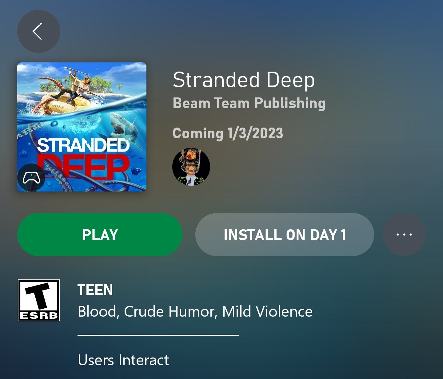 Stranded Deep has been released on Game Pass