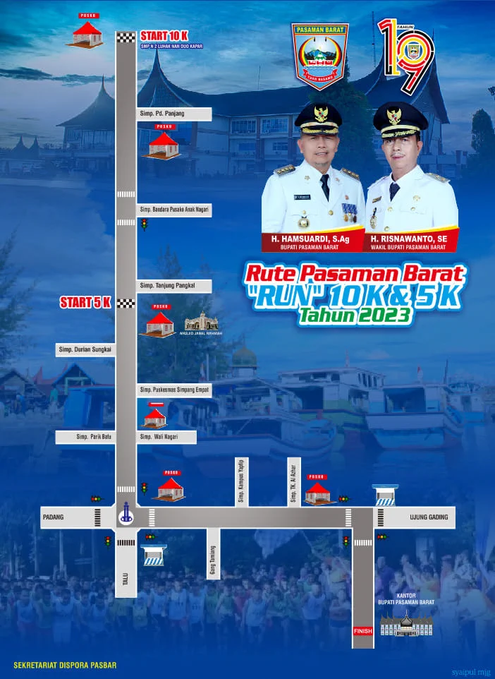 Rute 👟 Pasaman Barat Run • 2023
