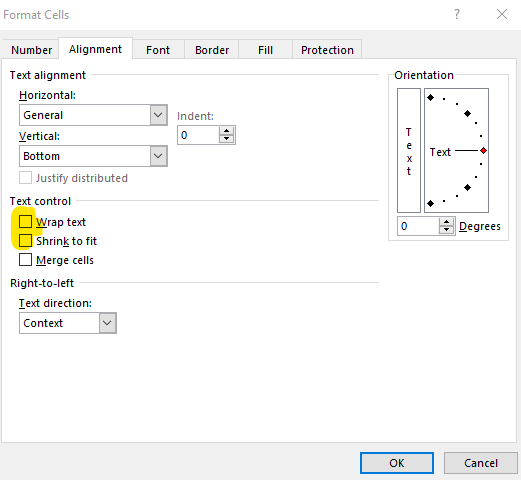 informationchef's tweet photo. @ButNotTheCity if you're formatting content for print in excel, and placing text inside of cells, then you're probably talking about both Cell Format and Page Format settings.  These dialogs. https://t.co/83H9Adak6P