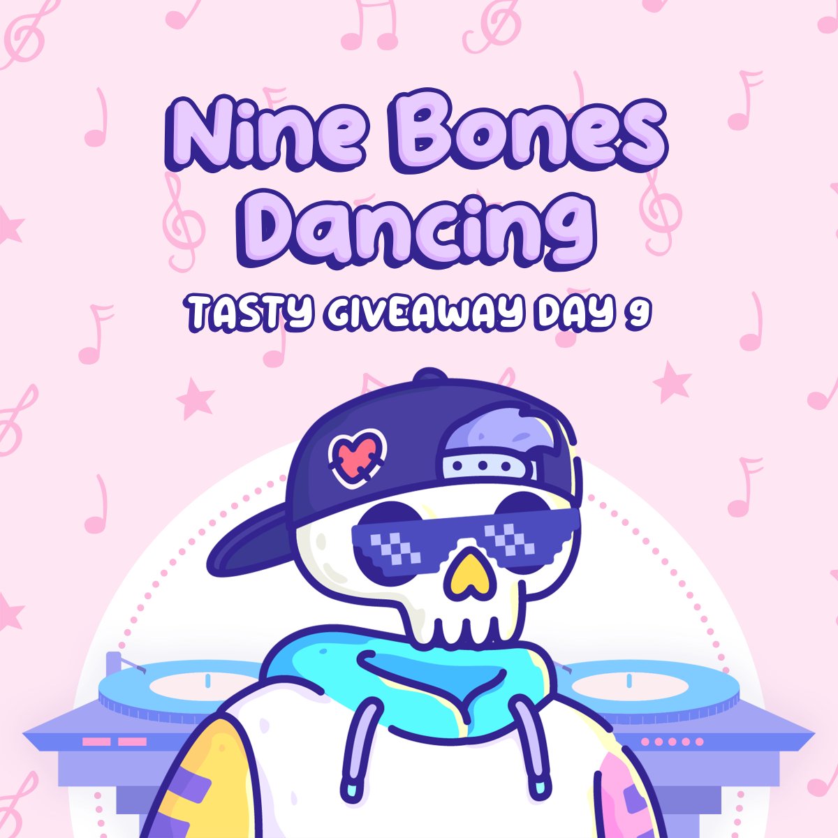 🎁TASTY CHRISTMAS GIVEAWAY DAY 9! 🎉

On the ninth day of Christmas,

<a href="/TastyBonesNFT/">Tasty Bones ☠️</a> gave to me:

Nine Bones Dancing!💃☠️

🦴 Like, Retweet &amp; Comment
🦴 Follow <a href="/TastyBonesNFT/">Tasty Bones ☠️</a> and <a href="/w3bmint/">Please check @webmint_io</a>

⏰ Ends in 24 hours 

#BoneAppetit #TastyChristmas