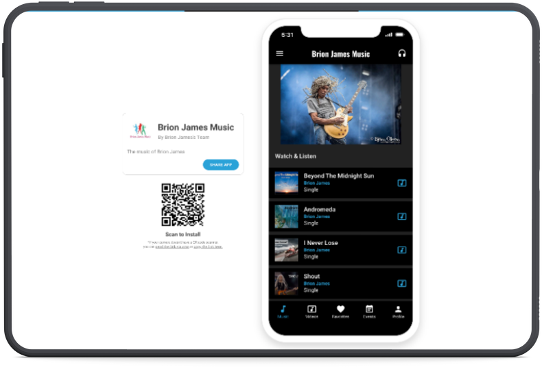 TemplarDesign's tweet photo. Introducing the Brion James Music App 🎶
I’m excited to share the Brion James Music app and how we were able to get his new app in the app stores in just two weeks!

Read Now 👉 https://t.co/aHxziIeXmY

#brionjames #musicapp #appstores #story #music #adalo @AdaloHQ https://t.co/XuviUbqg8G