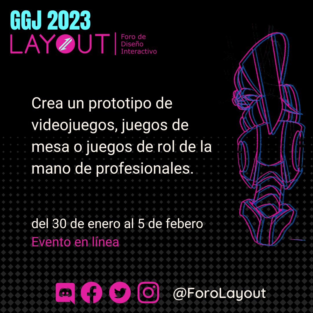 Ya iniciamos el año y les recordamos que nuestro primer evento será el GGJ. Los invitamos a registrarse e invitar a sus amigos.
#ggj #gamedev #gamedesign 
Link de registro: forms.gle/bbLYRxe4c4ncpr…