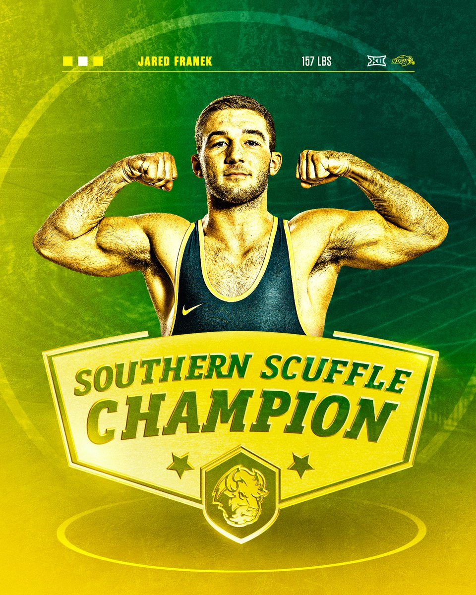 Jared Franek is the Southern Scuffle Champion at 157 pounds for the second-straight season! #TakeCharge #LetsScuffle #BackToBack