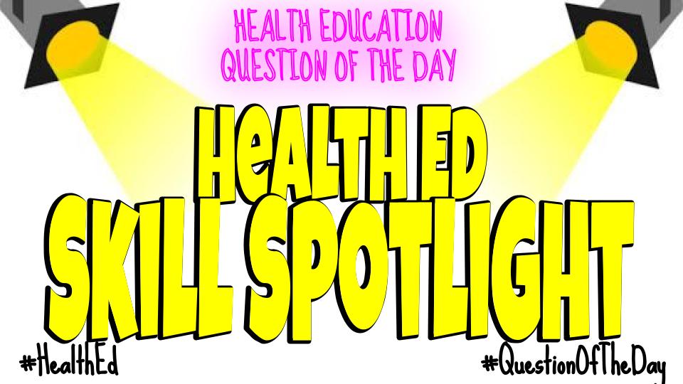 CoachMatheson's tweet photo. #HealthEdSkillSpotlight! How do you teach #Standard7, #SelfManagement? Do you have lessons/activities you'd like to share? Do you have any challenges/frustrations? #HealthEd #QuestionOfTheDay https://t.co/gPeQifKEVD