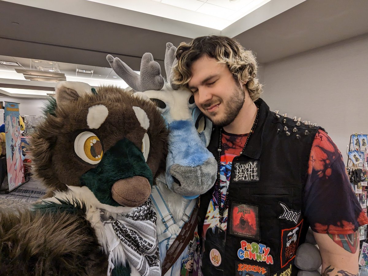 Griffonner_Wolf's tweet image. Shini is a huge cute cuddle bug and we love him.

Ft @ShinigamiWolf3 and @CaseyCervinus 
#PDFC #PDFC2022 to #PDFC2023