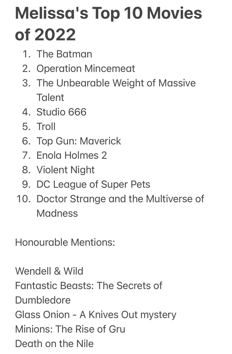 NerdnitedPod's tweet photo. Here it is! @missmelissan25's Top 10 Movies of 2022! https://t.co/FfKi3xNObN