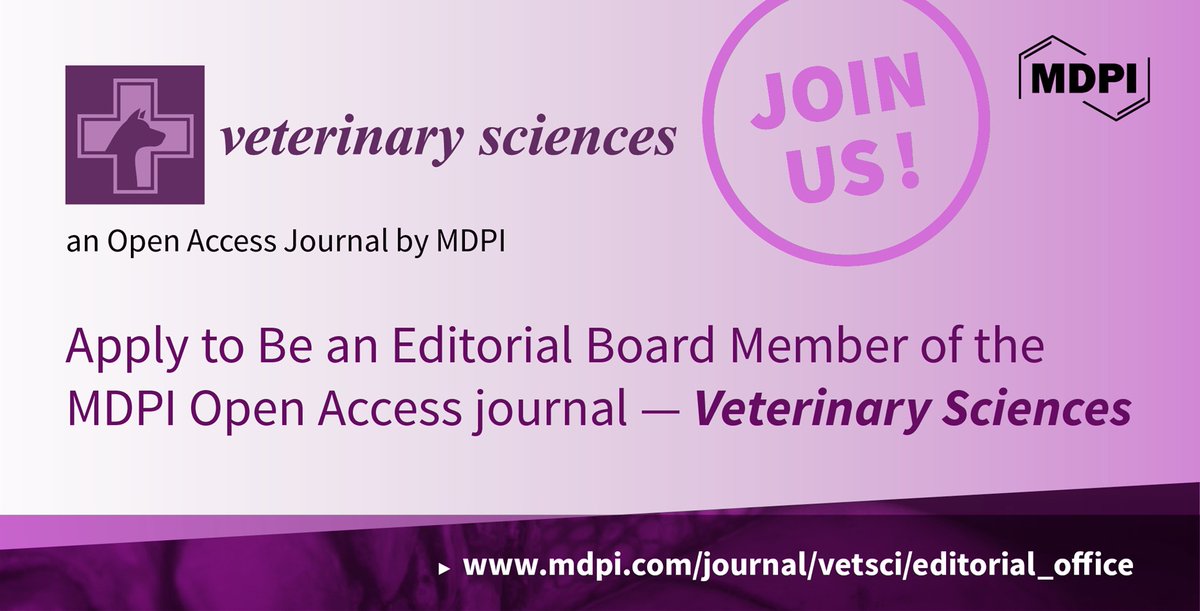 Vetsci_MDPI's tweet photo. 🥳Happy New Year 2023!🥳
We appreciate your great support of #VeterinaryScience very much. 🤗

📢Editorial Board Members Recruiting for #vetsci!

Apply to Be a Member of our #EditorialBoard
👉https://t.co/uWbglQNws1

👏👏👏Welcome you to join us! 
#veterinary https://t.co/IgTUInPqhm