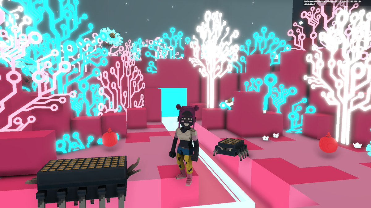 DHoefflin's tweet photo. @TheSandboxGame I found  the circuit board trees! 🤖🎄 I participated in the #SeasonsGreetingsTSB challenge for a chance to win an NFT! https://t.co/yWn2q32JEH