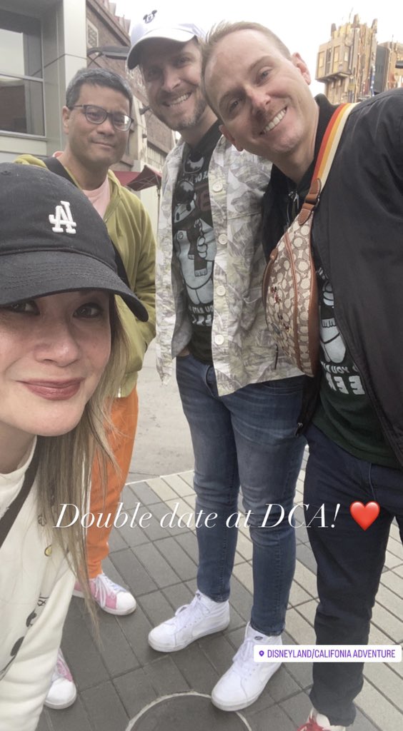 Fun double date at Disney CA Adventure today! 🥰 Happy New Year!!! 🍾🎉