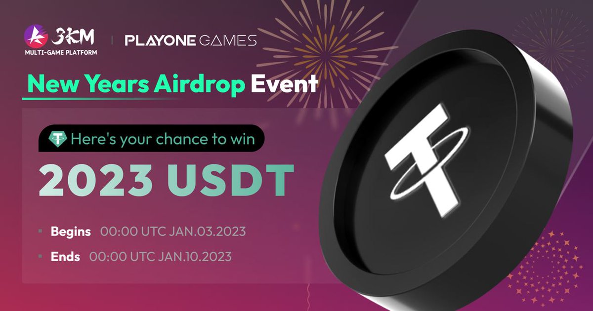 PlayOne Games (@officialplayone) on Twitter photo <a href="/3KMOfficial/">3KM Multi-Game Platform</a> ✨ <a href="/3KMOfficial/">3KM Multi-Game Platform</a> x PlayOne Games USDT Airdrop Event✨
🎁 Prize (Total 2,023 USD)
🗓 Event Schedule
Jan 03, 09:00 ~ Jan 10, 09:00 KST (UTC +09)
Gleam: bit.ly/3Ce5n7x
Register WL: playone.games/ino
How To WL: bit.ly/3vjyfr8
#gleam #airdrop #usdt <a href="/3KMOfficial/">3KM Multi-Game Platform</a> ✨ <a href="/3KMOfficial/">3KM Multi-Game Platform</a> x PlayOne Games USDT Airdrop Event✨
🎁 Prize (Total 2,023 USD)
🗓 Event Schedule
Jan 03, 09:00 ~ Jan 10, 09:00 KST (UTC +09)
Gleam: bit.ly/3Ce5n7x
Register WL: playone.games/ino
How To WL: bit.ly/3vjyfr8
#gleam #airdrop #usdt