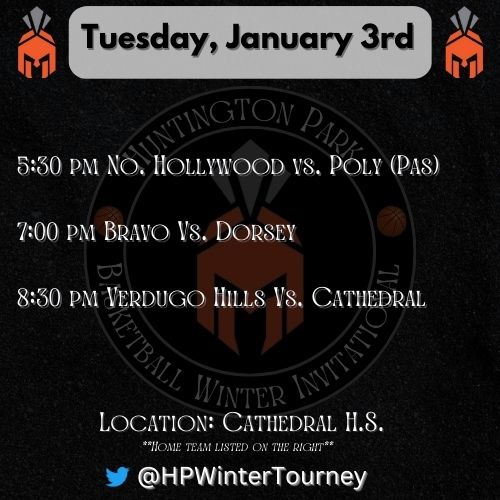 ParkHoopz's tweet photo. Huntington Park Basketball Winter Invitational Day 2 Schedule!! https://t.co/zpAIuHUH6g