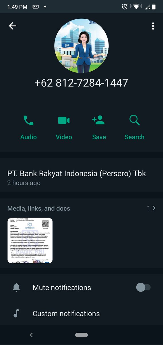 InuChain's tweet image. Penipu Mengatasnamakan BRI,
Mrersahkan
Nomor Penipu : +62 81272841447
@aduankonten
 @aduanBRTI 
@CCICPolri
@BANKBRI_ID
