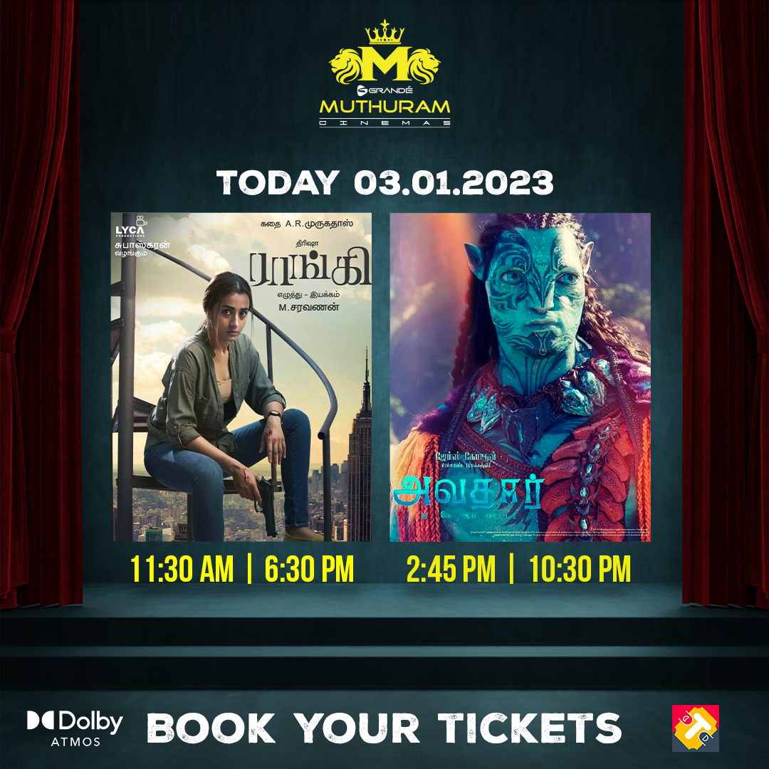 Book your tickets - bit.ly/3WNKFn8  👈

#grandemuthuramcinemas #Raangi #nellai #trisha #actortrisha #trishafans #tamilmovie #movietime #tamilmovieupdate #tamil #lycaproductions #thrillermovie #avatar #tamil3d