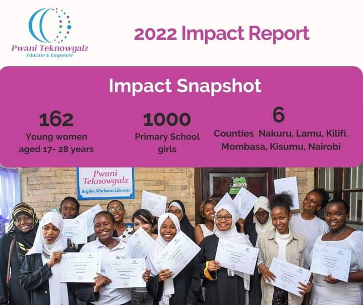 pwaniteknowgalz's tweet photo. We are grateful to all of our donors, volunteers and the community for the continuous support of the impactful work we do of equipping girls with employable coding skills. Here is a snap of how your generous donation has supported girls in 2022. https://t.co/TTyQrgcPA8