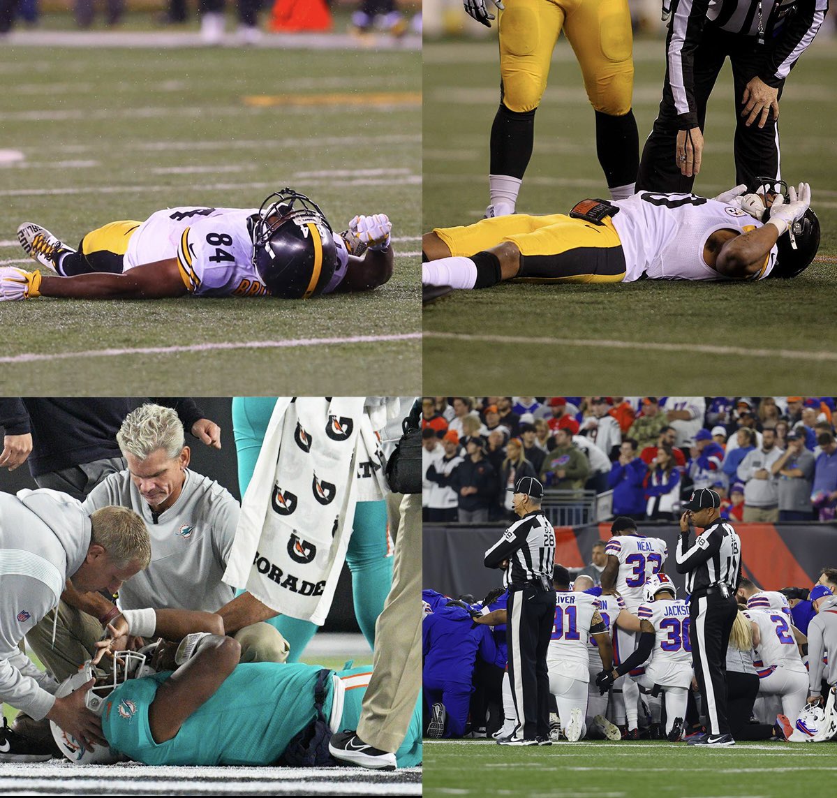 NFL Memes on Twitter "Four of the scariest injuries in NFL history all