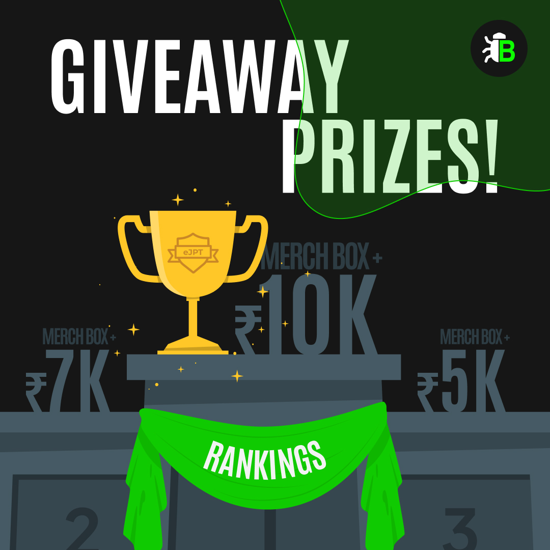 BugBase's tweet photo. For the time you were waiting for! The prizes for the top 3 winners of our New Year CTF competition.

Join the competition- https://t.co/nwCJd23uM1

Don't miss this chance and prove that you're the best in the business!

#cybersecurity #ctf #competition #prizes #ejpt #ranking https://t.co/Rj8LzMTcws