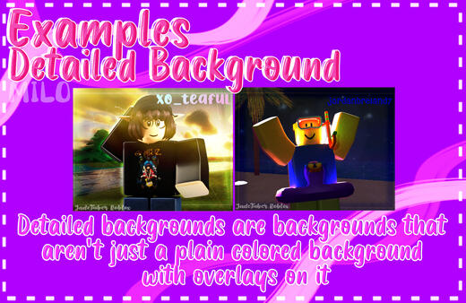 milosgfx's tweet photo. GFX Commissions Examples.
Again, reading alt text is encouraged (adds more details to everything and helps if you can't read the text clearly. <3)

#ROBLOX | #GFX | #GFXCommissions https://t.co/SDp2ITSW9I