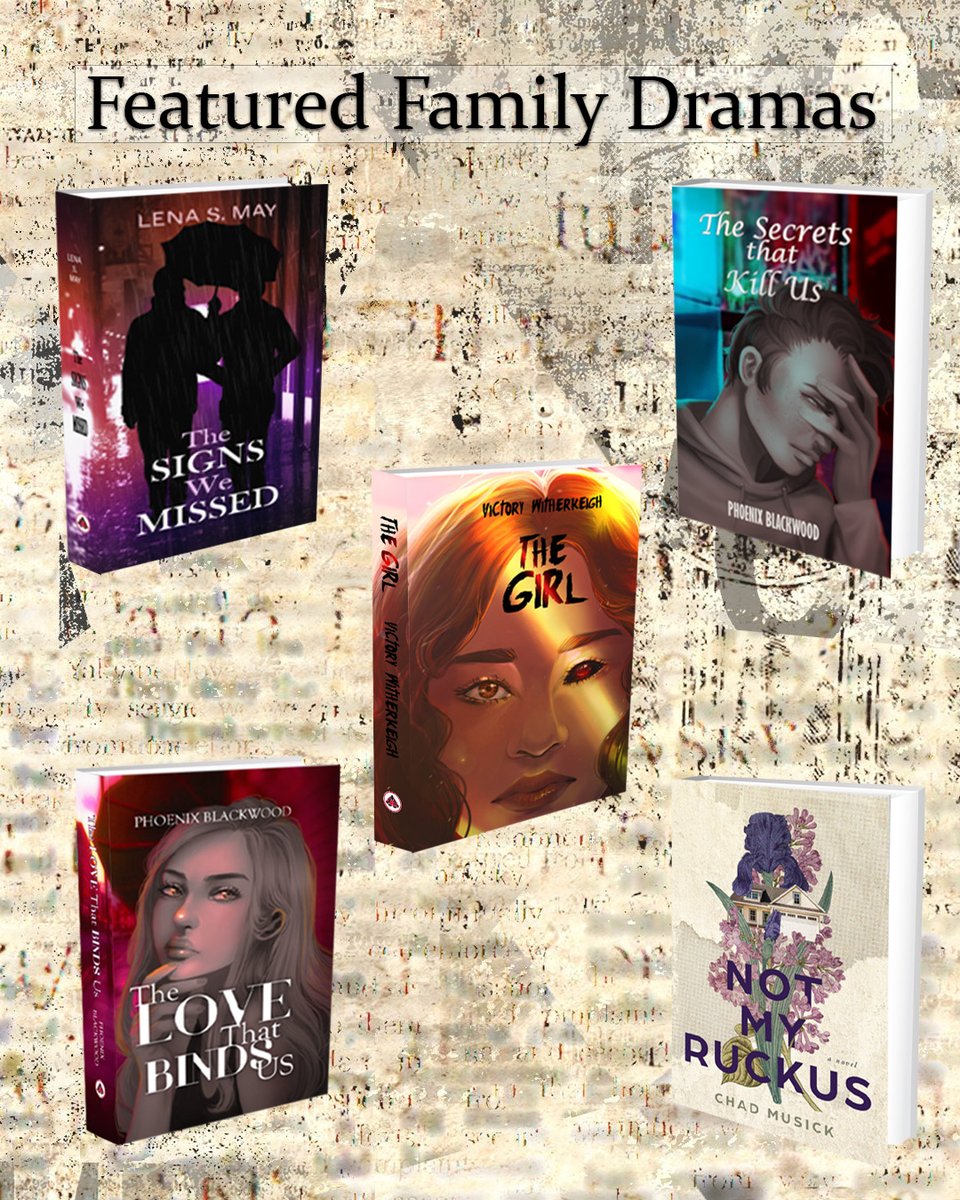 CinnabarMothPub's tweet photo. Recover from your family drama with one of our family dramas

The Signs We Missed @Lena_S_May 
The Secrets that Kill Us &amp; The Love That Bind Us @NixBlackwood 
The Girl @witherkeigh 
Not My Ruckus by @TheMusicks 

Order https://t.co/Kw2JgTs4e8

#FamilyDrama #Horror #LGBTQIANewYear https://t.co/SZkRbbtiUr
