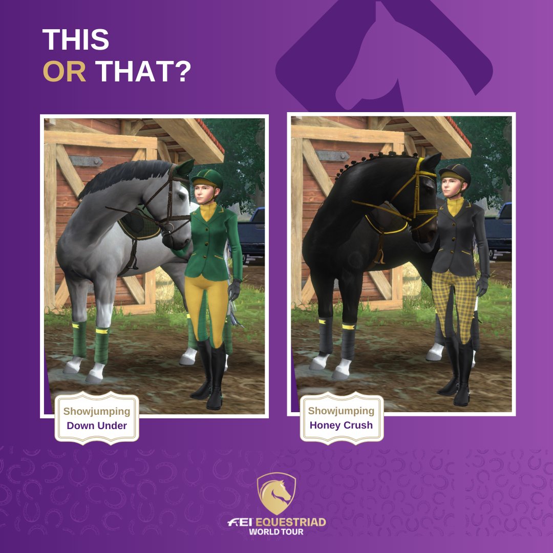 This or That? Let us know which style you prefer in the comments!

#welovehorses #lovehorses #horsefans #equestrian #equestrianlife #equestrainrider #equestriansport #equestriad #equestriadworldtour