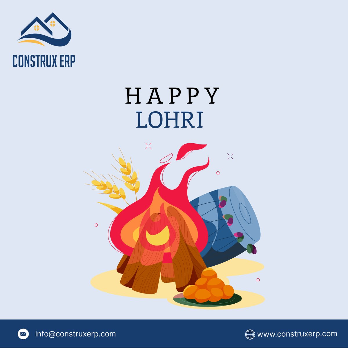 Construx_erp's tweet image. Happy Lohri