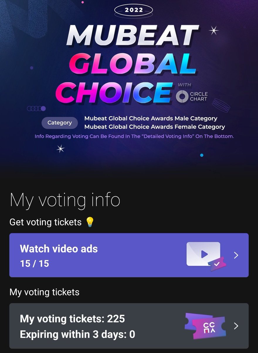 BlinkVotingCrew's tweet image. 📊 | CIRCLE MCA • MUBEAT

📣Let's continue collecting tickets blinks. Drop your EXPIRING tickets ONLY 🔥

🔗:mubeat.page.link/889M

#BLACKPINK #블랙핑크 
@BLACKPINK
