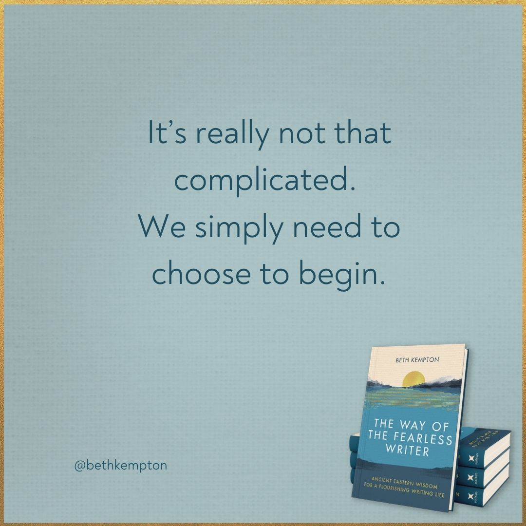 DoWhatYouLoveXx's tweet photo. It is really not that complicated. We simply need to choose to begin. - from The Way of the Fearless Writer

Goes for writing, and pretty much anything really. I dare you. Pick up your pen and begin. One word. Any word. Then another, and you are off…✨

#fearlesswriter #writi https://t.co/hCI3tFLwj0