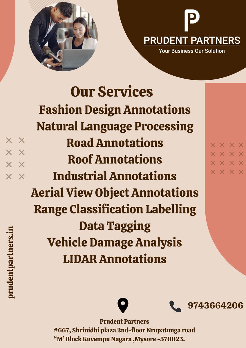 PartnersPrudent's tweet image. #businessconsultant #businessservicesolutions #annotationservices #dataannotation #imageannotation #textannotation #prudentpartnersmysore @niverthi