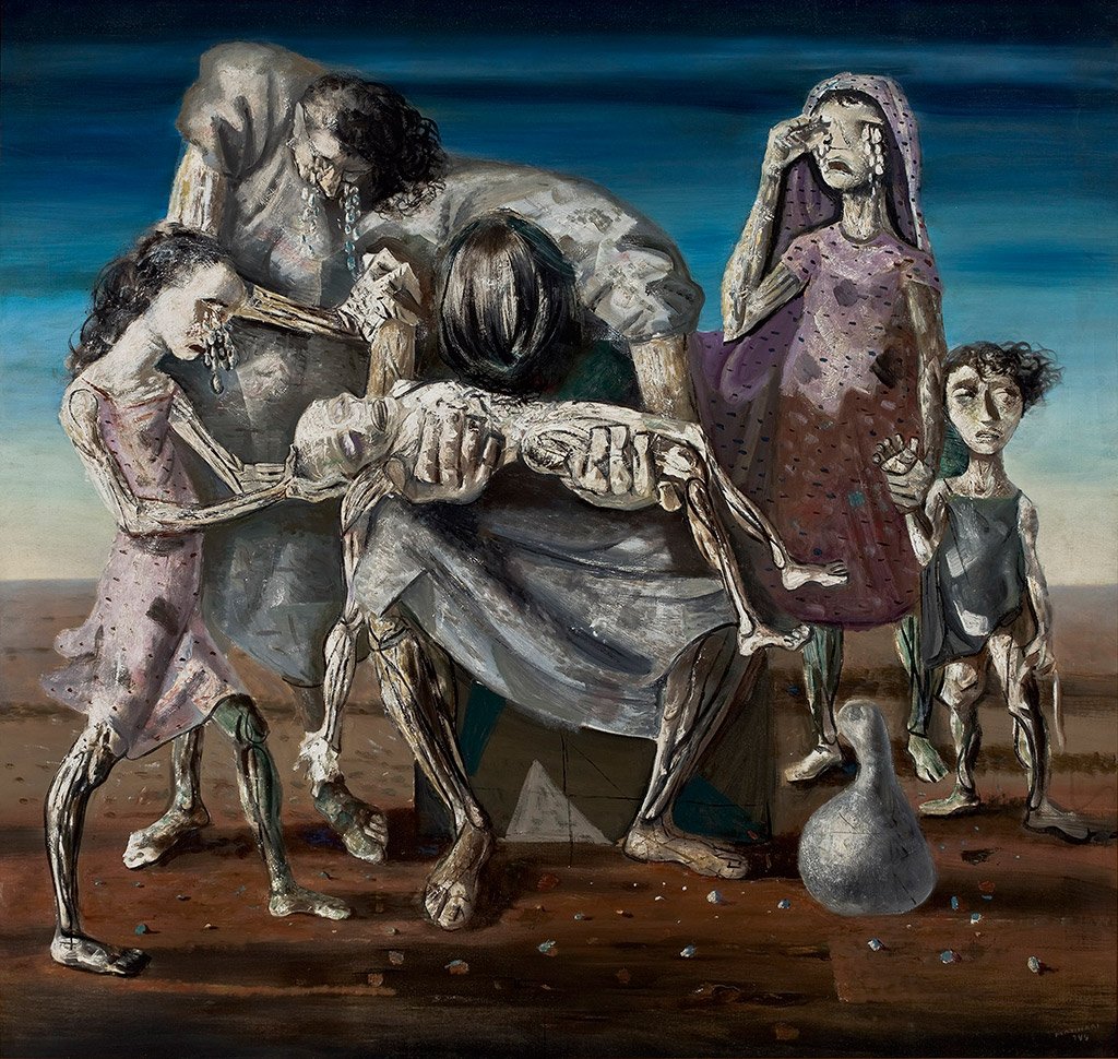 'Niño muerto' (1944), de Candido​ Portinari (Brasil 🇧🇷, 1903-1962).

#Arte #Expresionismo #CandidoPortinari
