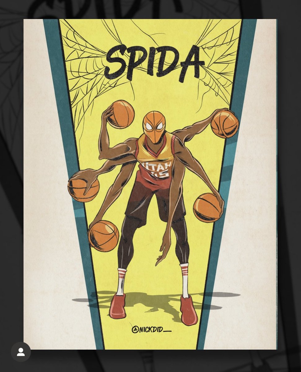 nickdid_'s tweet photo. @spidadmitchell with one of the greatest performances in NBA history! Unreal! (Here’s an old drawing I did, this is pre 71 #DM71 https://t.co/rtrterotZd