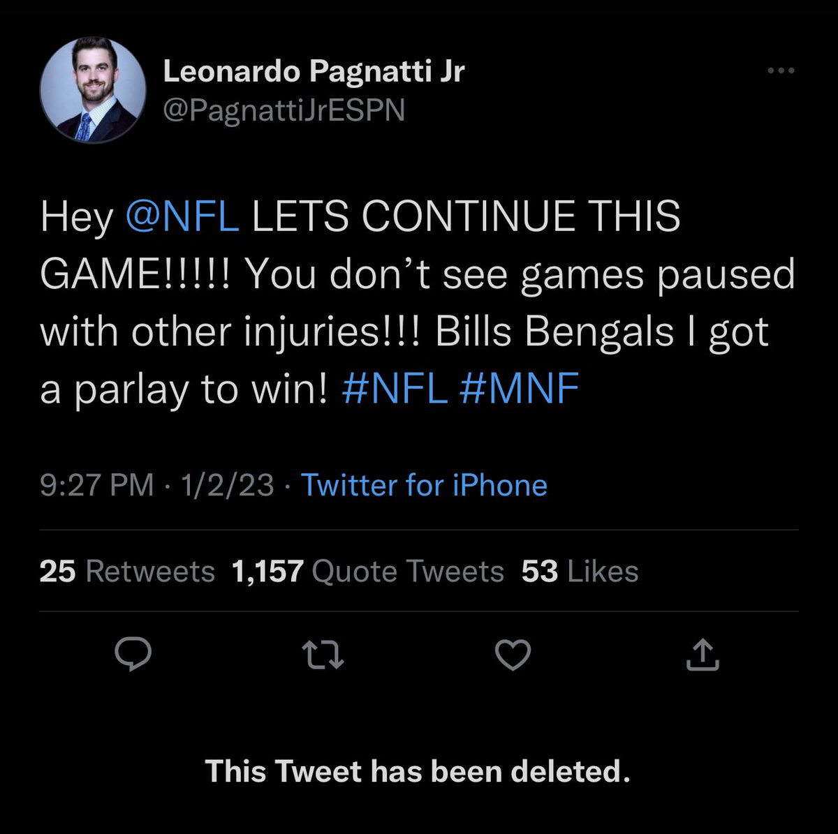 C_King2013's tweet photo. I've never seen someone try to get fired as much as this guy is. @ESPN fire this guy for the #Bills and Damar Hamlin please. #NFL https://t.co/W1MQeR5OvT