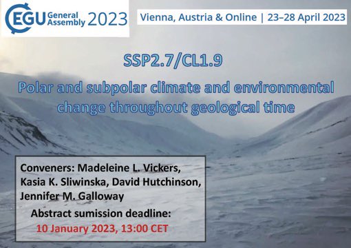 Abstract deadline is fast approaching for #EGU23. Check out our session on #polar #paleoclimate