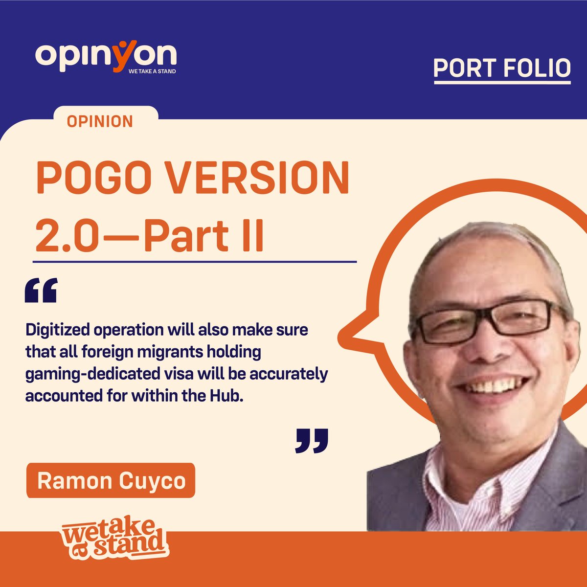 OpinYonNews's tweet photo. POGO VERSION 2.0—Part II
By Ramon Cuyco
Read more
https://t.co/Eihqn5fnZS
#POGO #Version2point0 #PartTwo #Port #Folio #PortFolio #Column https://t.co/lp1Us05CRt