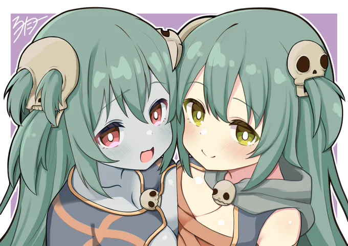 skebでグール×グーラのマリーカちゃんを描かせていただきました～!リクエストありがとうございました! 