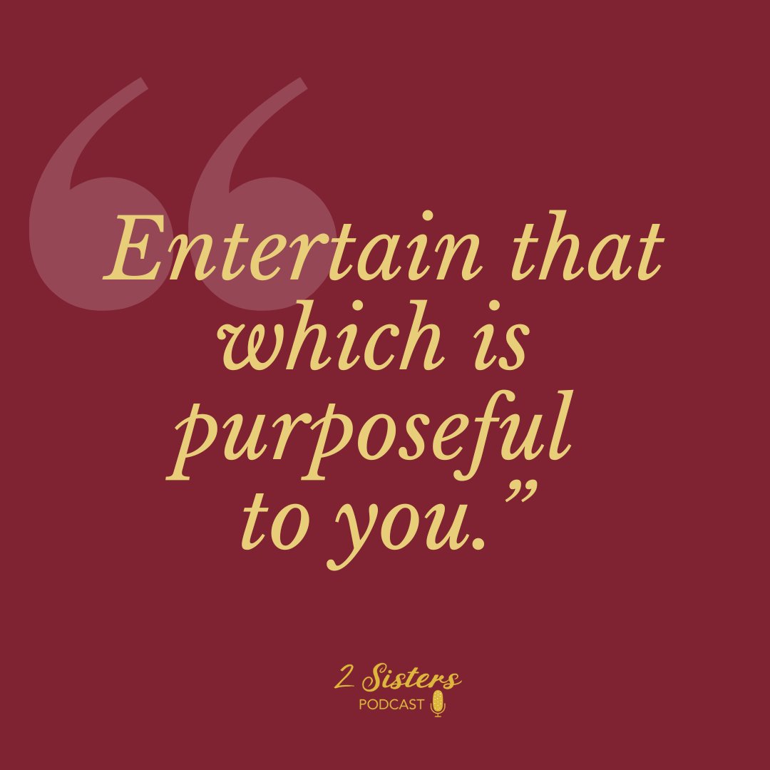 2Sisterpodcast's tweet photo. What are you entertaining? 

Does it serve purpose? 

Who's purpose is being served?

Let's Chat.

#podcast #purpose #womenpodcasters #2sisterspodcast #staytuned #womeninspiringwomen #womenleadership #thankyou #ladypodcasters #talk #letschat #newepisode https://t.co/EUQnz7Hf7K
