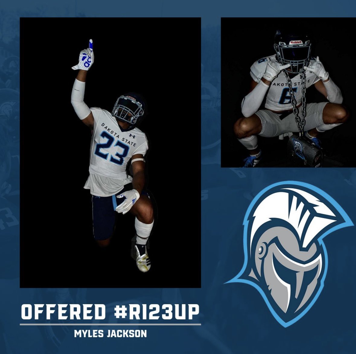 After a great conversation with <a href="/CoachDieff/">Coach Dieff</a> I am very excited to announce I have received an offer from Dakota state!🔵⚪️<a href="/CoachCross2/">Coach Sheldon Cross</a> <a href="/Coach_Bonds253/">Drew Bonds</a> <a href="/CoachMaui/">Maui Borden</a> <a href="/AndySchell23/">Andy Schell</a>