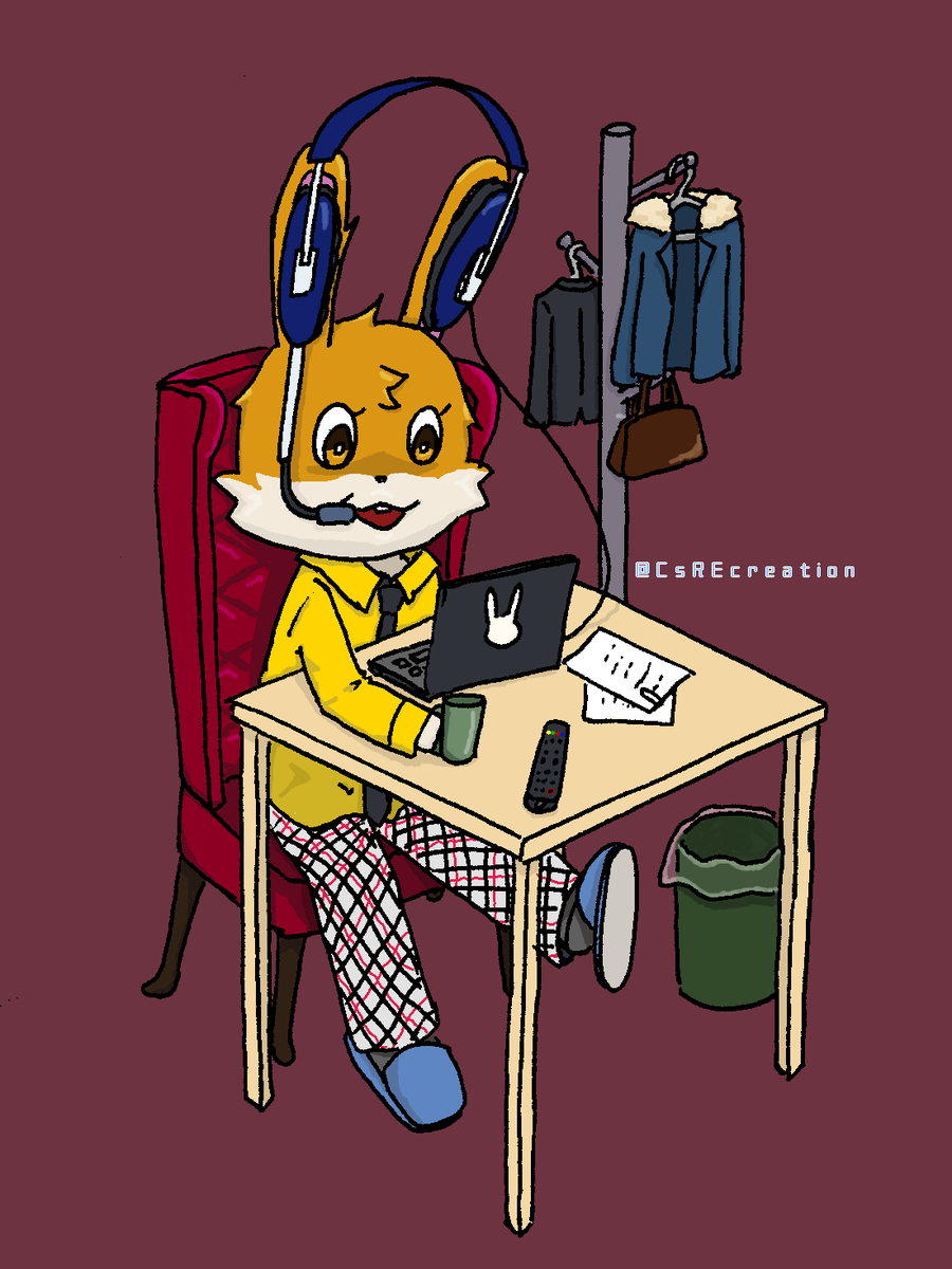 CsREcreation's tweet photo. 下はパジャマのまま、見えるところだけちゃんとしてオンライン会議に臨むWoo幹部

#TheMafiaAnimals #TMA #TMAart https://t.co/K03wnF9Jf6