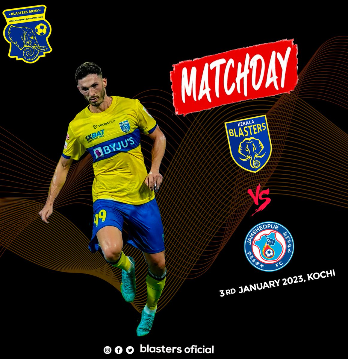 BlastersOficial's tweet image. Match Day! @keralablasters

#ഒന്നായിപോരാടാം #KBFC  #blastersarmy