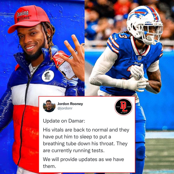 BREAKING: Buffalo Bills safety Damar Hamlin collapsed on the field - Will this be the tipping point?  FlhN0H7XEAETtwl?format=jpg&name=small