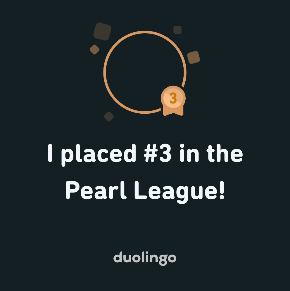 Learn with me on Duolingo! I’m moving up the leaderboard on Duolingo! It’s free, fun, and effective for learning languages. Join me? invite.duolingo.com/BDHTZTB5CWWKSD…