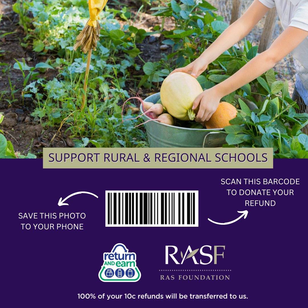 RAS_NSW's tweet photo. Kick off your New Years' resolution of recycling more but donating your eligible containers to the RAS Foundation via Return & Earn. All proceeds will go directly to supporting agriculture programs in regional schools. ♻️ #RASNSW #RASF #returnandearn https://t.co/4fCfTeQdbT