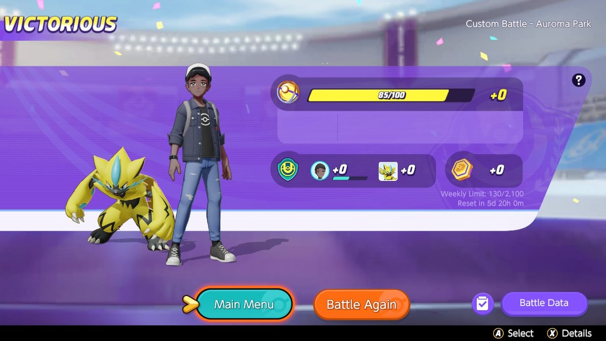 HoodedTy's tweet photo. Played a whole game by myself and lost wtf #PokemonUNITE #NintendoSwitch https://t.co/hYuA4ZuSoW