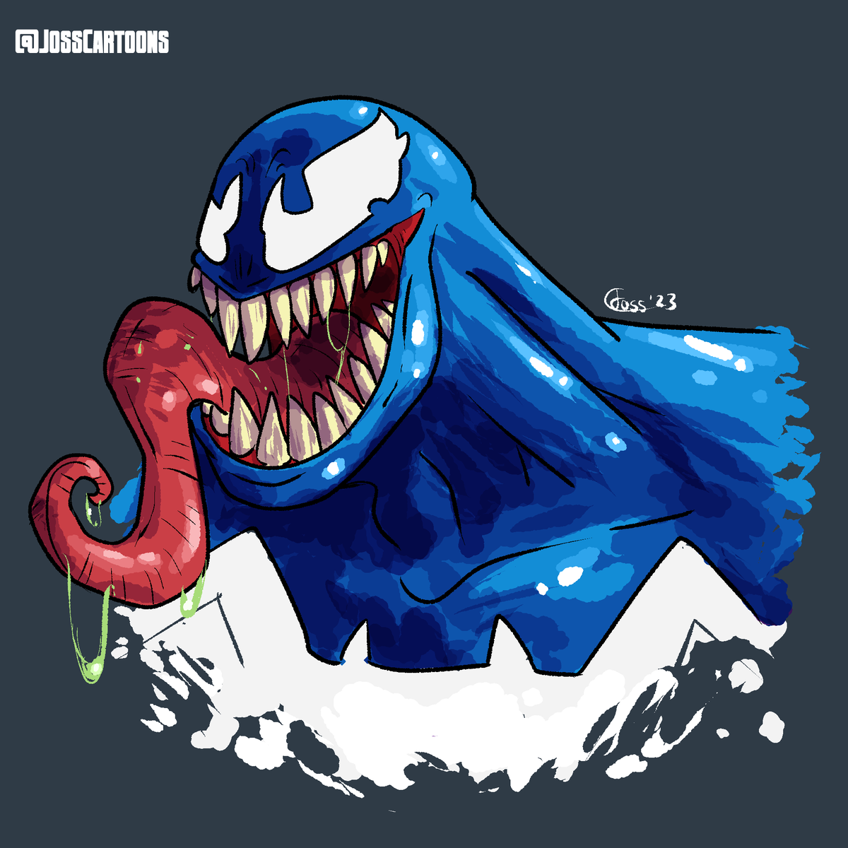 JossCartoons's tweet photo. Pues comienzo una serie de portraits de personajes famosos de la cultura pop que espero no dejar pronto xD Aquí comenzamos con #Venom del #Marvelvscapcom a ver qué tal me va! Se aceptan sugerencias #fanart #marvel https://t.co/V0gAHxbWYj