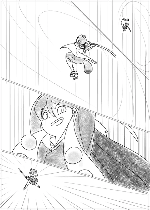 たぬきちゃん師匠バトルシーンのコミカライズマダー( 'ω`)
ワイは力尽きたわ
4コマ以外のマンガ描いたことないからムリ
#へんたつ 